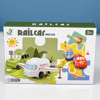 اسباب بازی ماشین ریلی پازلی مدل دریا کد 1100C