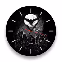 ساعت دیواری  راویتا مدل بتمن کد 3399  در رنگ های مشکی و سفید 