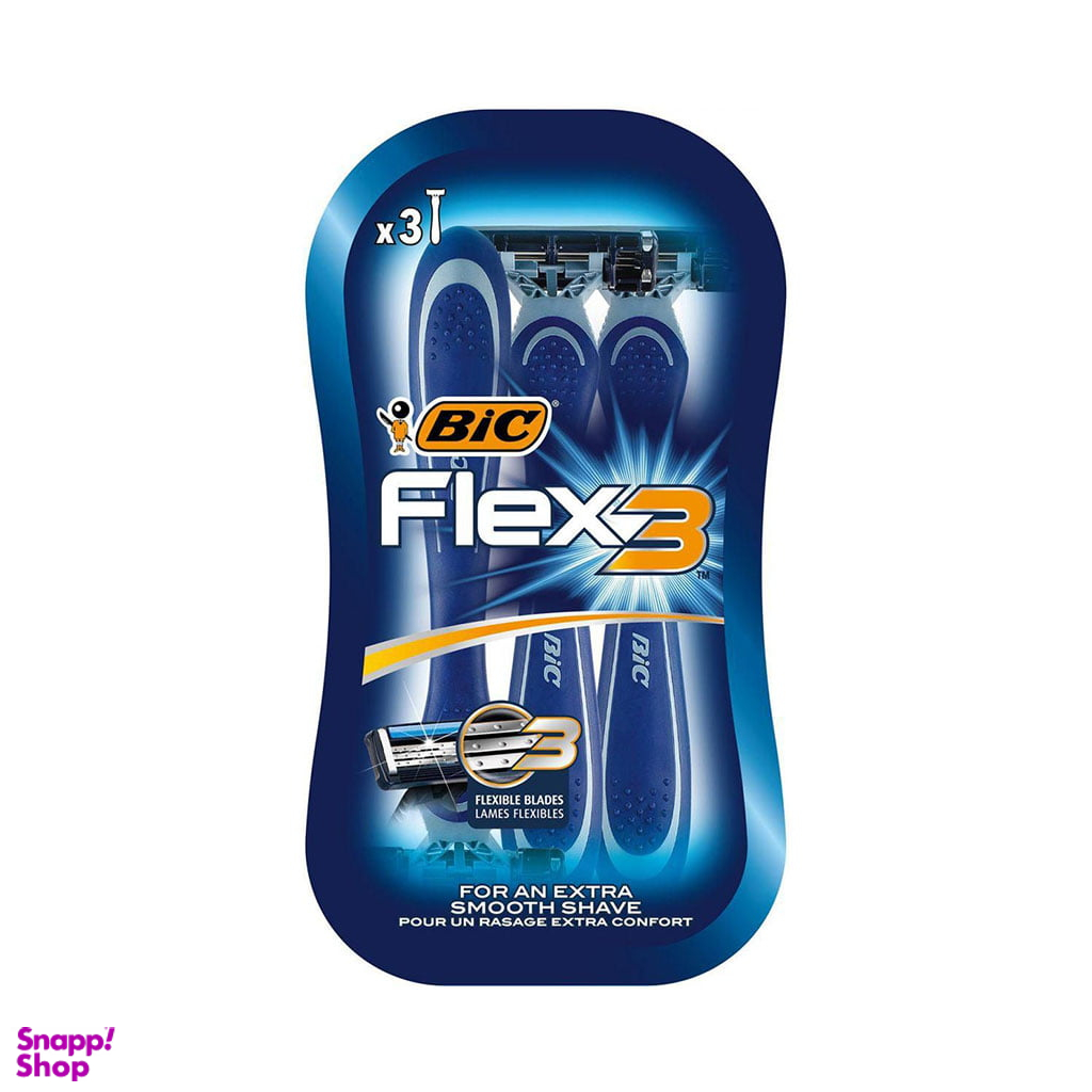 خودتراش 3 تیغ یبیک (Bic) مدل فلکس 3 عدد