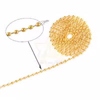 زنجیر پلاک 2میل طلایی زیبا و بادوام برای تزیین انواع باکس شیشه ای و چوبی و...