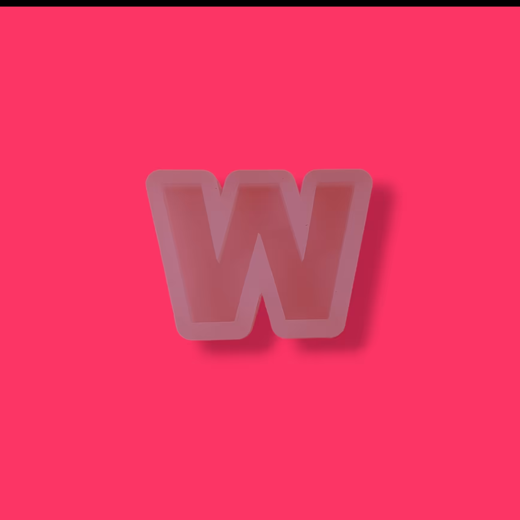 قالب سیلیکونی حروف تکی برای رزین حرف W