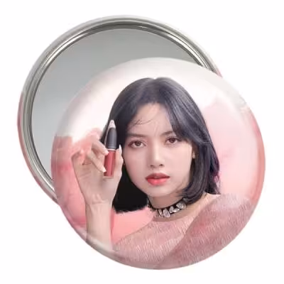 آینه جیبی خندالو مدل لیسا بلک پینک Black Pink کد 14328