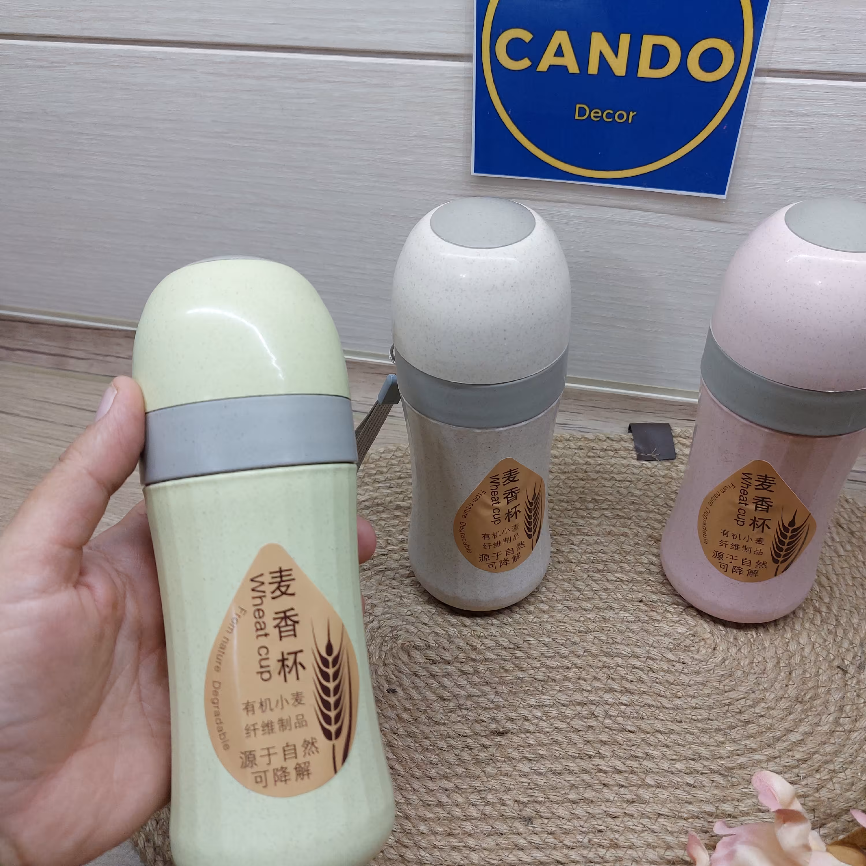 قمقمه شیشه ای نشکن وارداتی  بامبو 300 میل