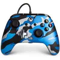 خرید گیم پد ایکس باکس PowerA Enhanced Wired Controller for XBOX Series X|S - Metallic Blue Camo با بهترین قیمت