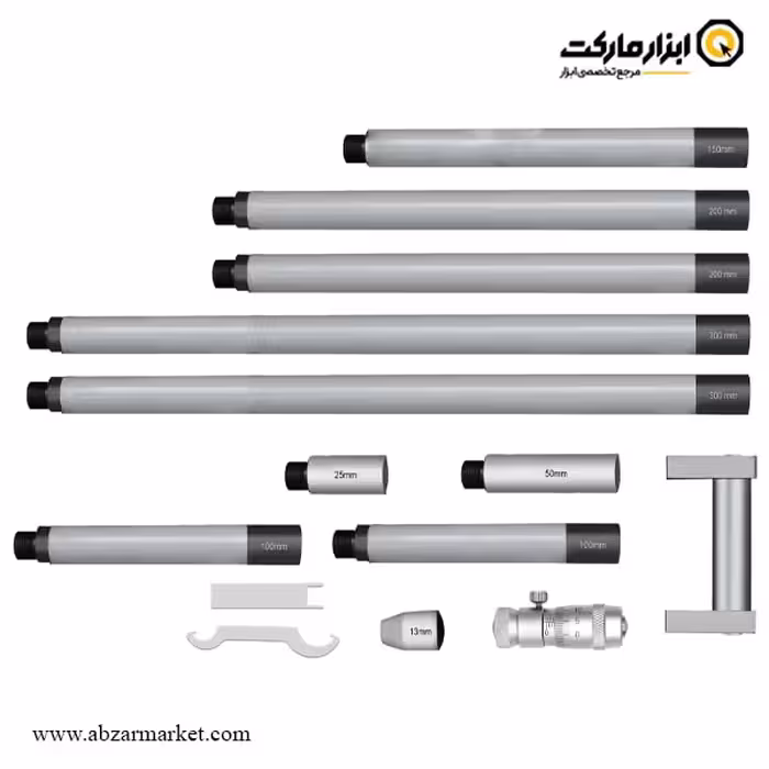 ست میکرومتر لوله داسکوا داخل سنج 1500-50 میلی متر مدل 8119-4311