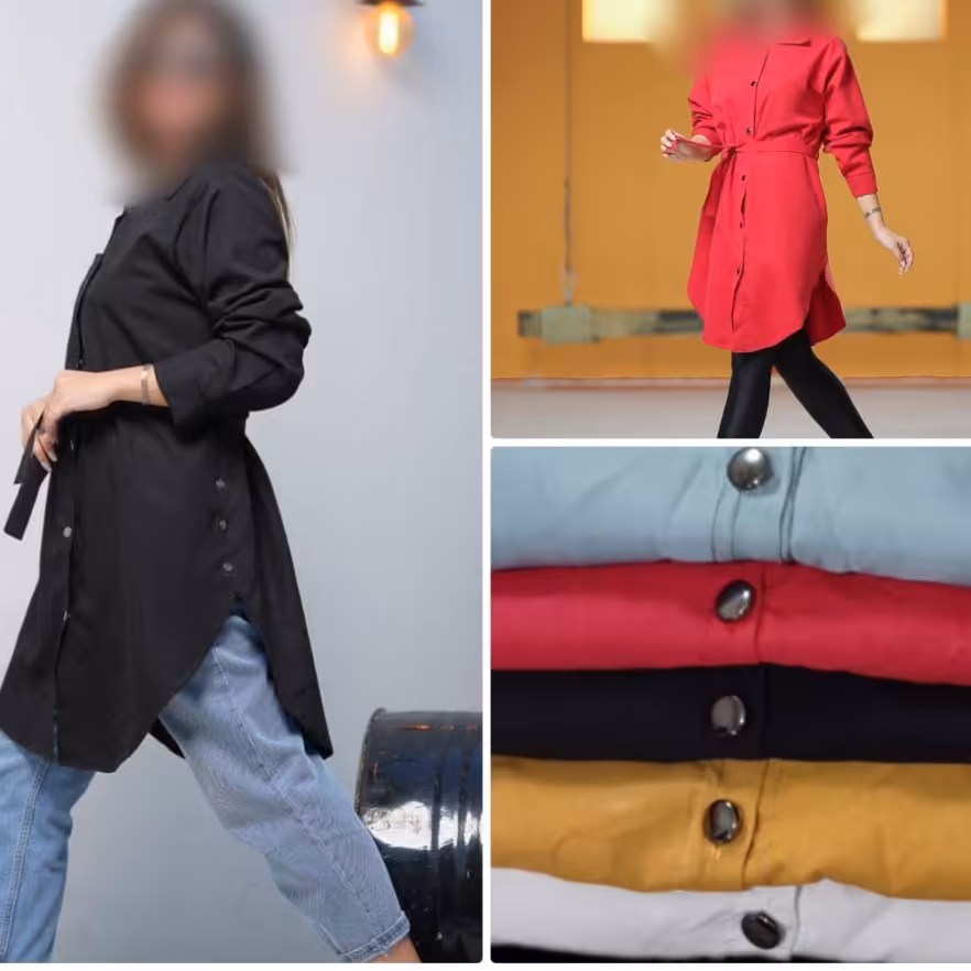 مانتو میکرو مدل ژینا فری سایز مناسب 38 تا 48