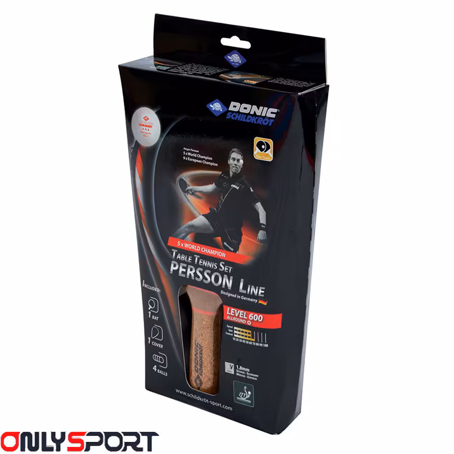 ست راکت پینگ پنگ دونیک Donic Persson Level 600 Set (اقساط)