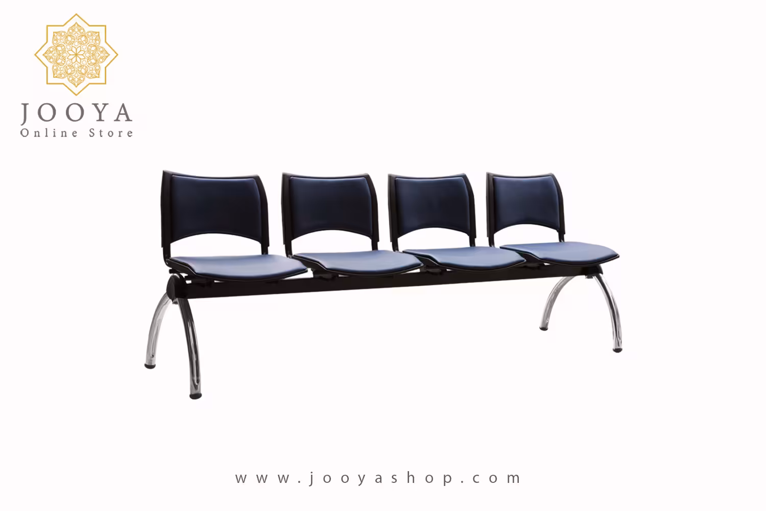 نیمکت انتظار نظری مدل اسمارت با تشک پایه کروم چهار نفره کد P824