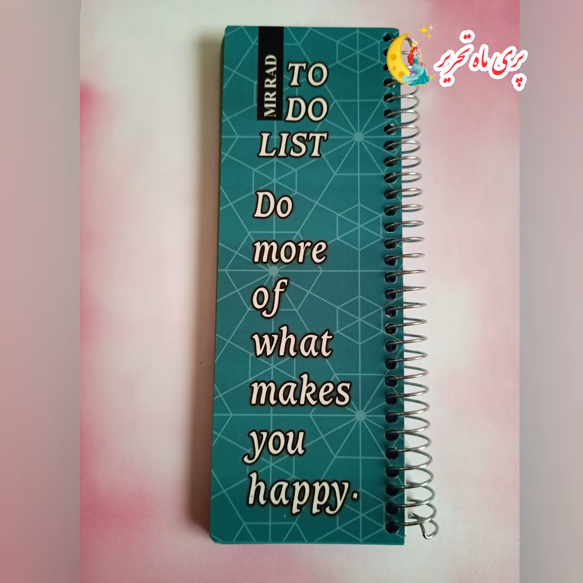 تودولیست، برند مستر راد، سیمی،  75 برگ، سایز7*20، جلدگلاسه طرح 1(ارسال سریع+بسته بندی شیک +اشانتیون) 