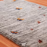 گبه ( دستبافت )  ریزبافت طرح مدرن کد 126 سایز  93 در 63 سانتی متر