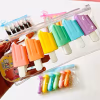 ماژیک هایلایتر 6 رنگ بستنی چوبی ماژیک علامت زن شش رنگ بستنی چوبی ماژیک فانتزی