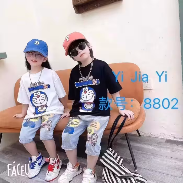 تیشرت وشلوارک جین وارداتی اسپرت