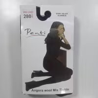 جوراب شلواری پنتی مشکی ضخامت 280