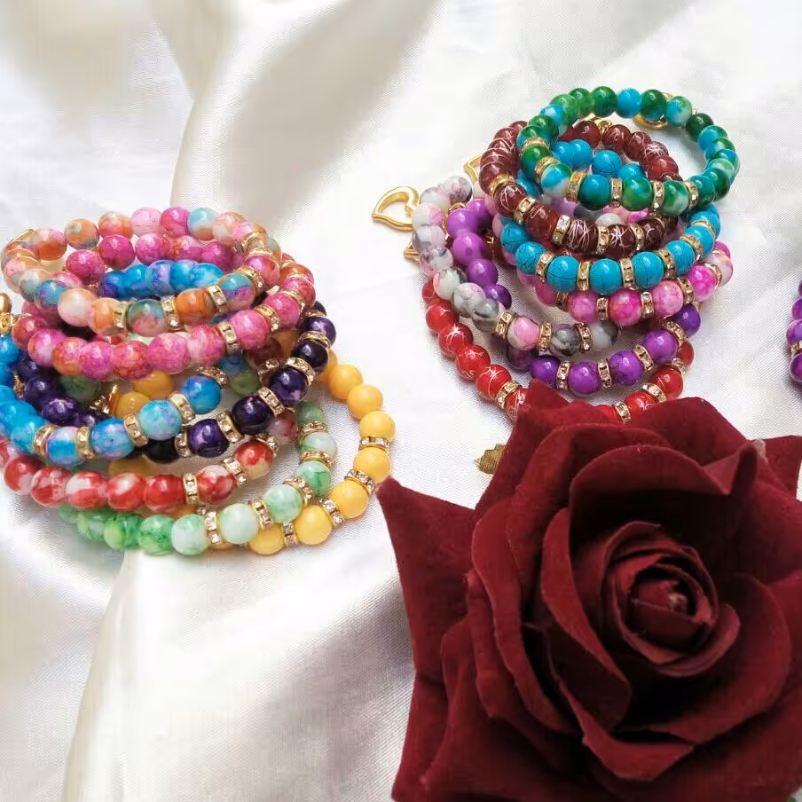 دستبند آبرنگی پک 10 تایی