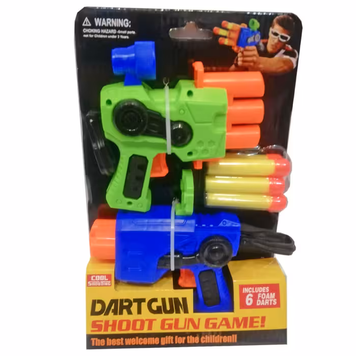 تفنگ بازی تیر فومی طرح کلت مجموعه 2 عددی کد 078