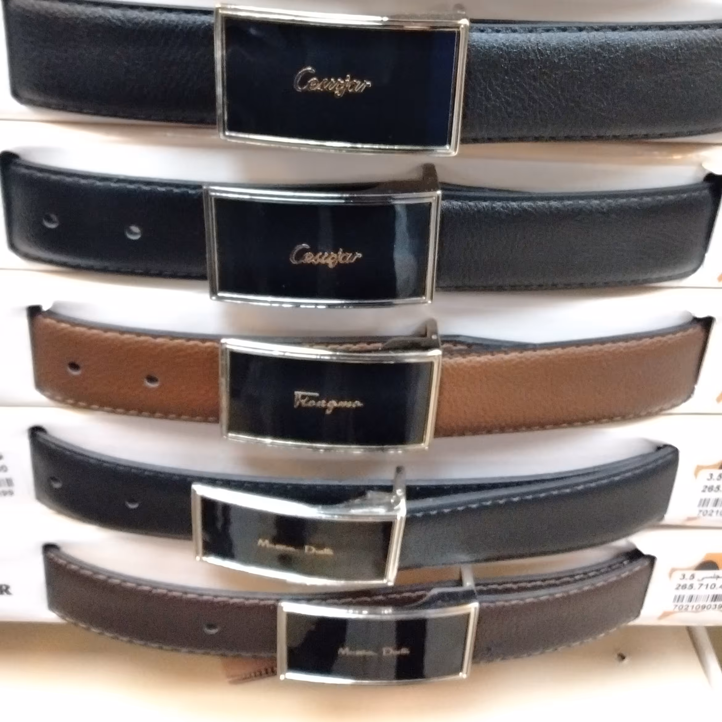 کمربند چرم مصنوعی با قلاب پلاک اعلا