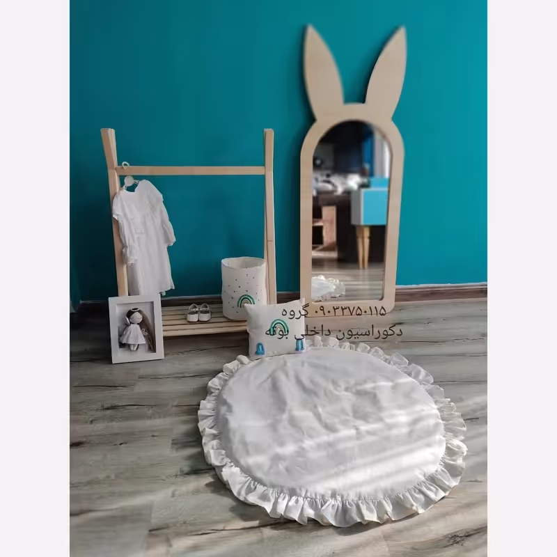آینه چوبی قدی کودک خرگوشی،ارسال پسکرایه است