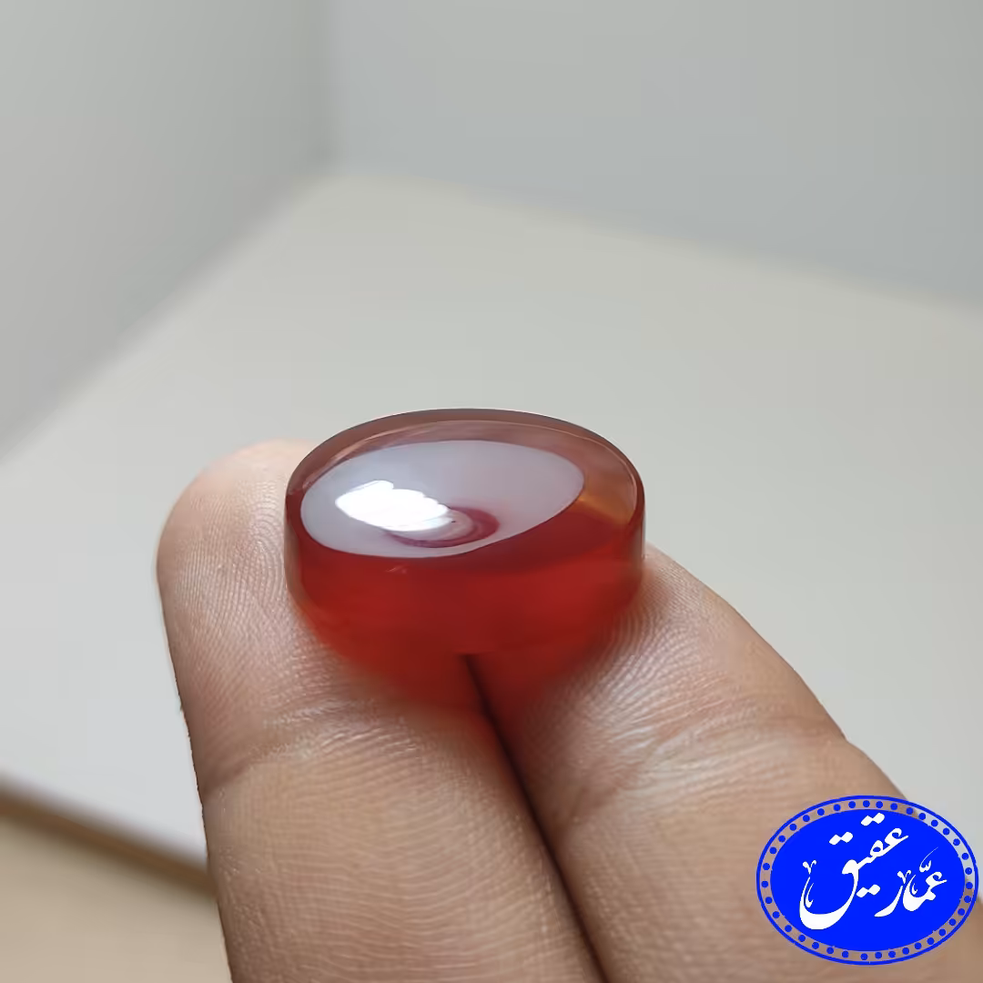 نگین عقیق سرخ کد ع105