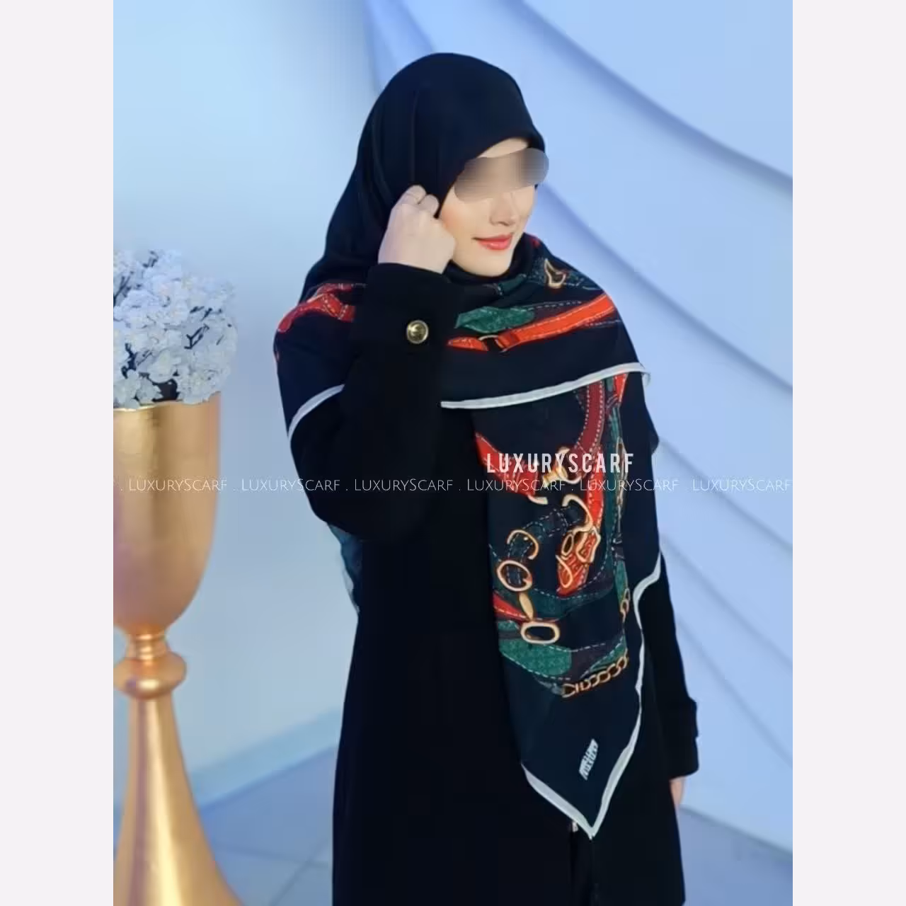 روسری تابستانی نخ اسلپ طرح پرفروش قواره 140