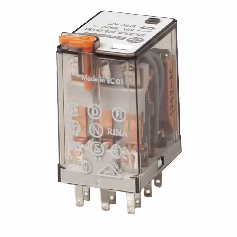 رله شیشه ای 12VAC فیندر سه کنتاکت 10 آمپر  55.33.8.012