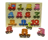 پازل چوبی واگن اعداد