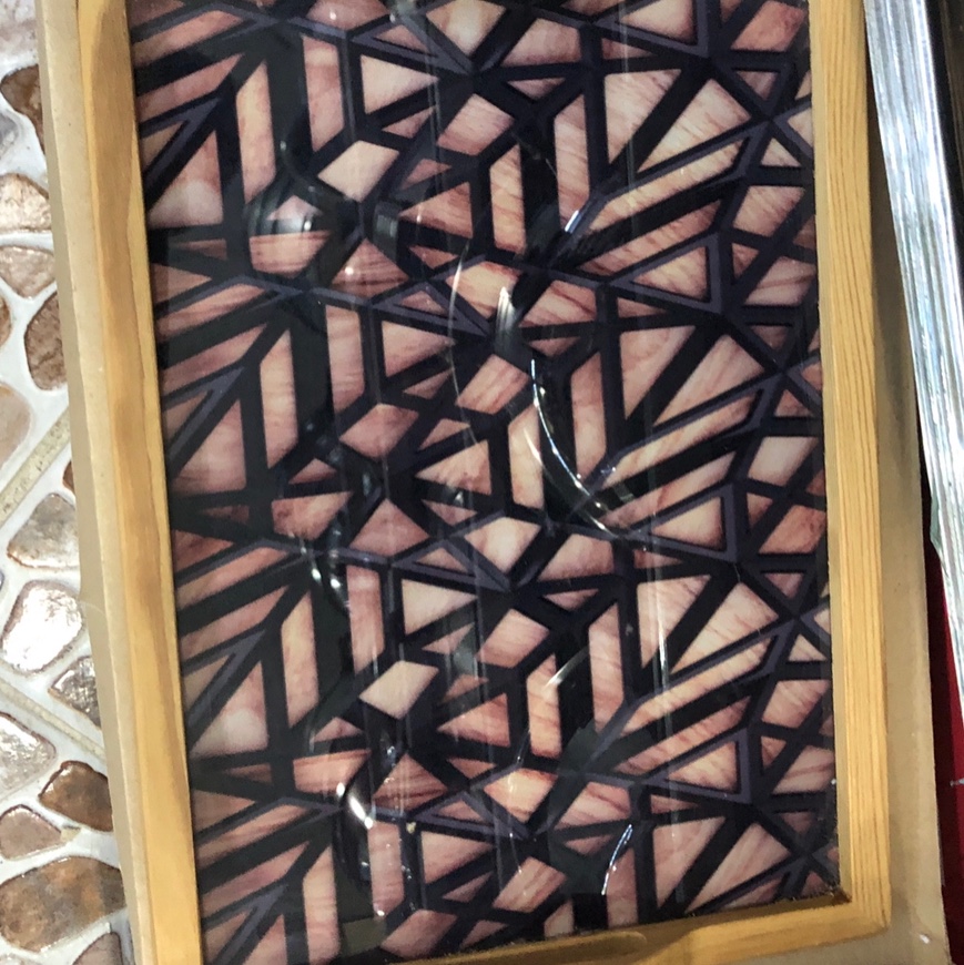 سینی چوبی پذیرای طرح دار سایز کوچک