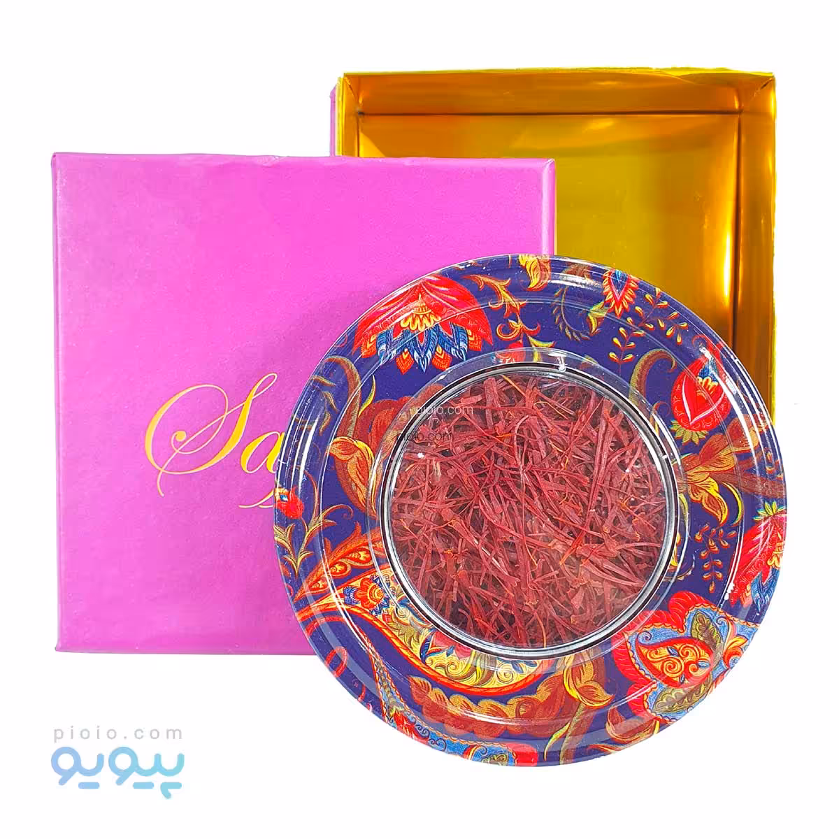 زعفران هدیه بسته بندی فلزی