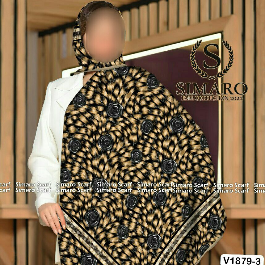 روسری کرپ حریر قواره بزرگ کد 064