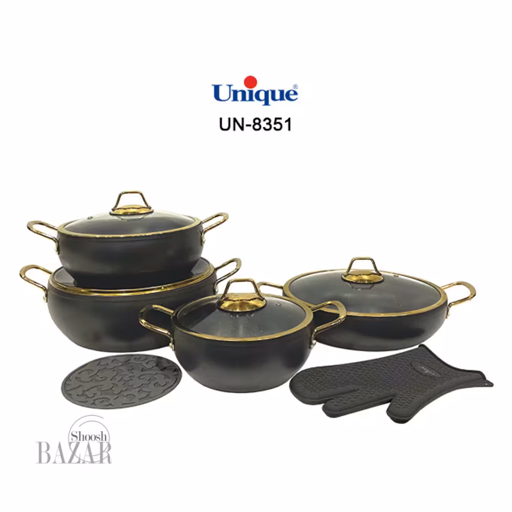 سرویس قابلمه 8 پارچه طوسی خمره ای یونیک 8351