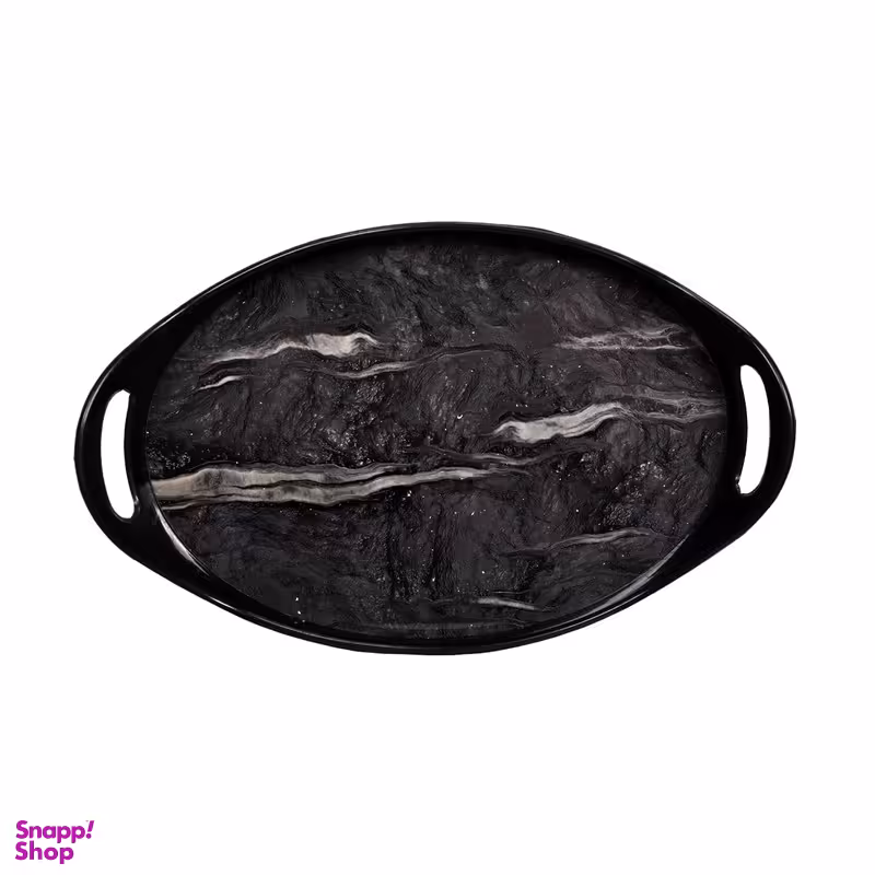 سینی مدل مرمر بیضی دسته دار کد 3