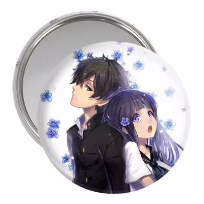 آینه جیبی خندالو مدل چیتاندا و اورکی انیمه هیوکا Hyouka کد 17115