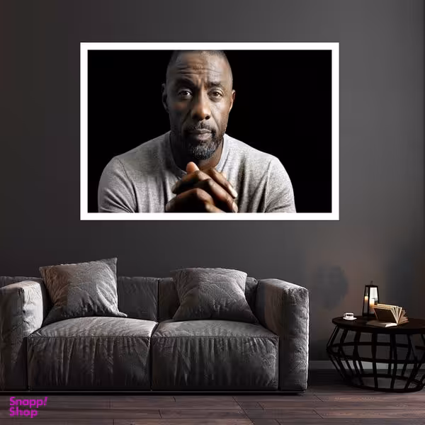 تابلو بکلیت طرح مشاهیر سینمای جهان ادریس البا مدل قاب شاسی W-s10051