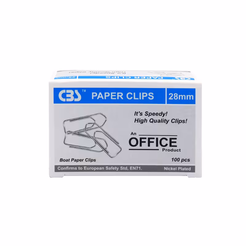  گیره کاغذ سی بی اس مدل JM128 بسته 100 عددی