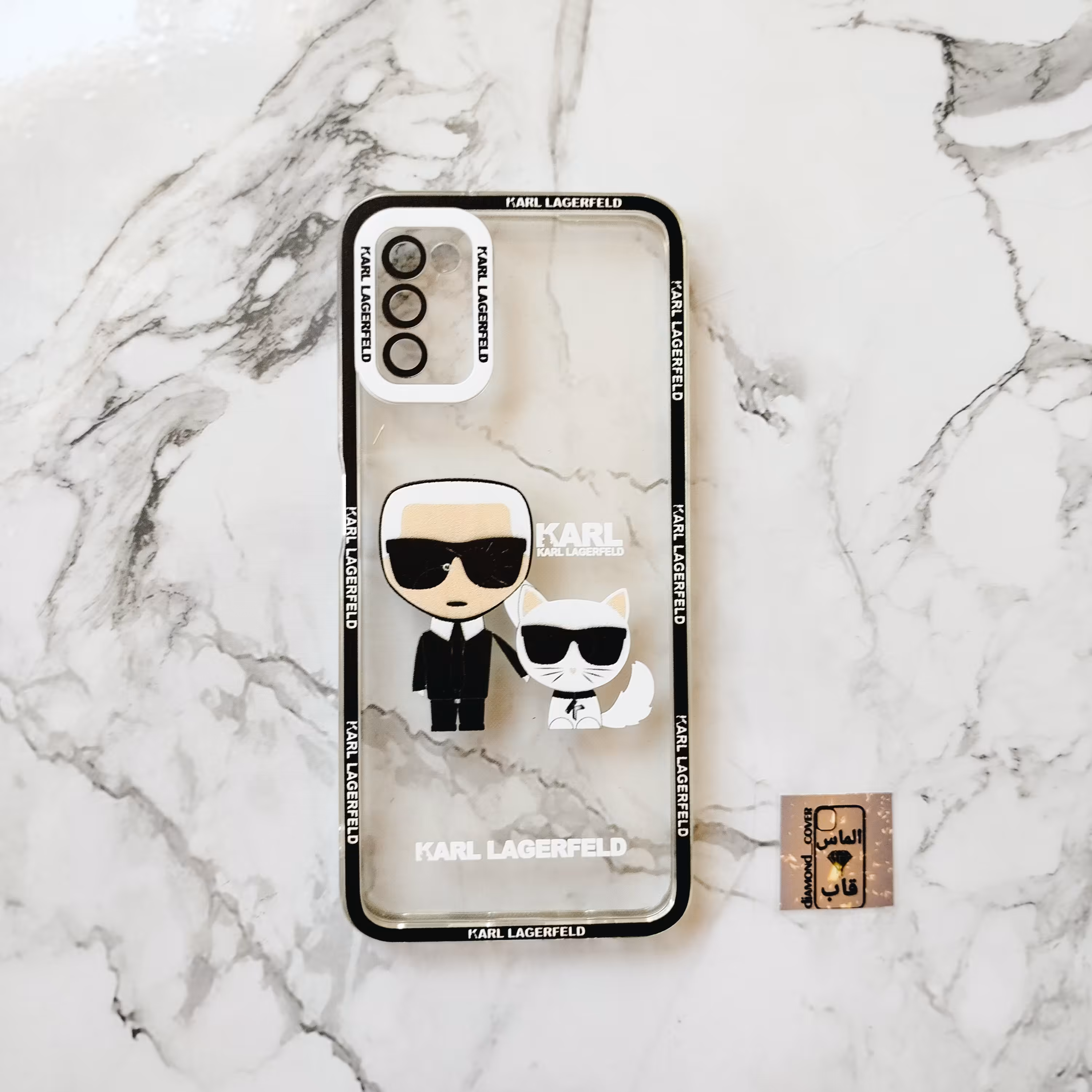 قاب گوشی سامسونگ A03S و A02S طرح مرد و گربه