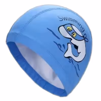 کلاه شنا بچه گانه 01 PU - YONGBO HMK ( آبی )