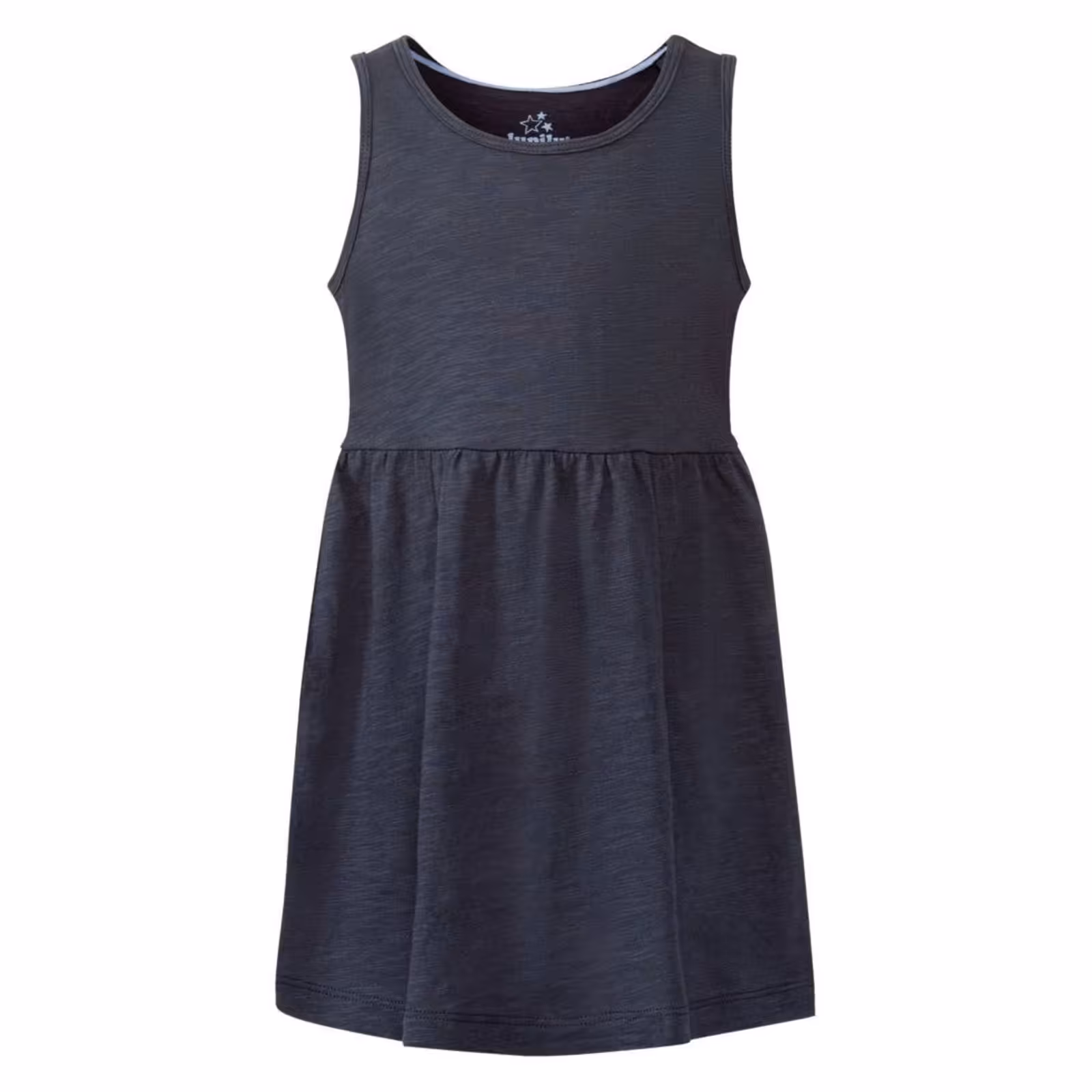 پیراهن دخترانه نخی و خنک سورمه ای  برند لوپیلو  آلمان مناسب 4 تا 6سال 