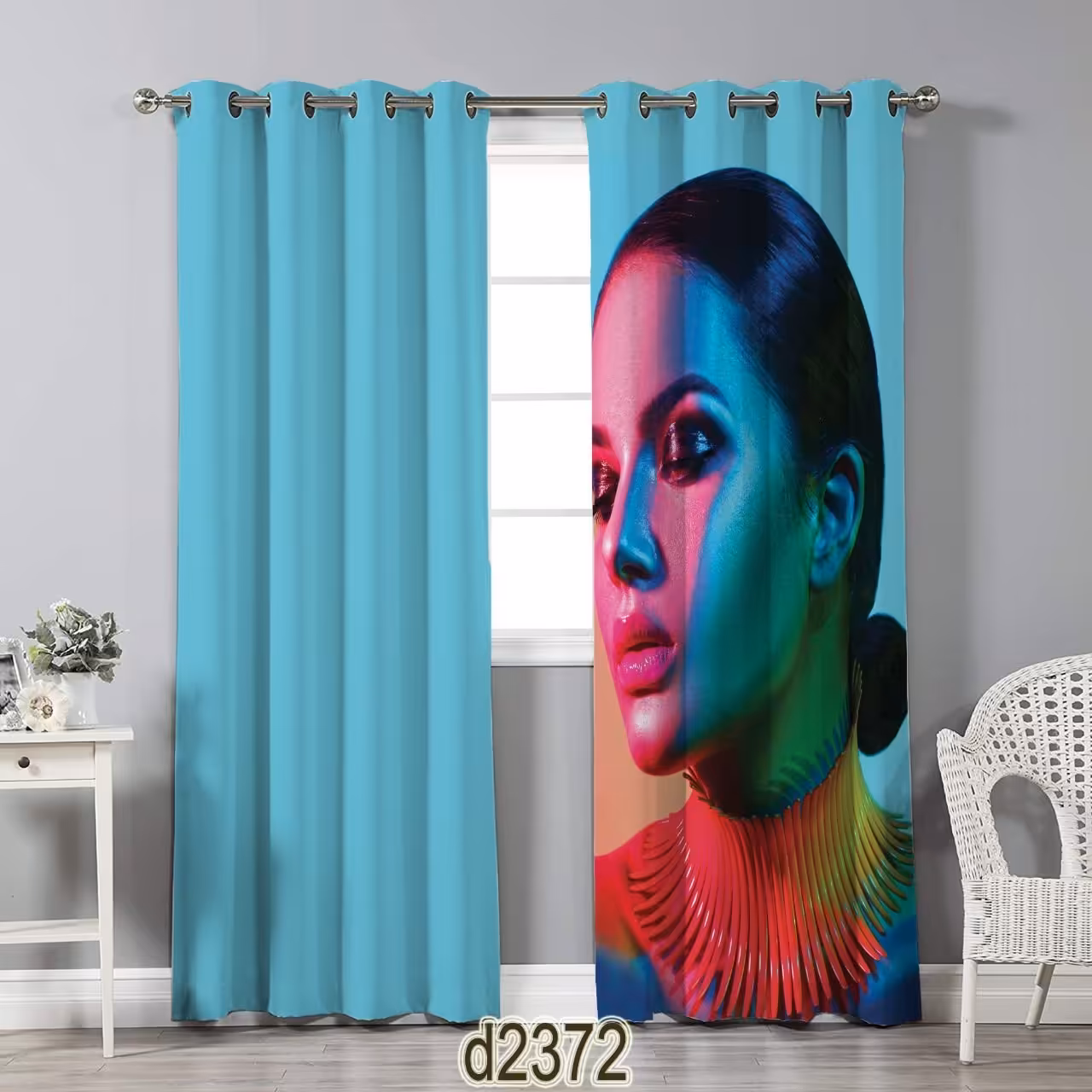 پرده پنلی طرح چهره 001