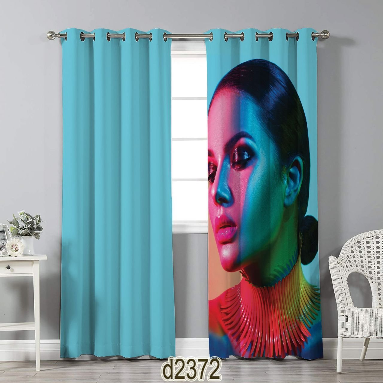 پرده پنلی طرح چهره 001