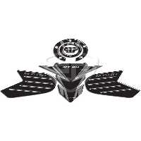 محافظ باک و برچسب خاکستری YAMAHA MT 09 PAD WAREHOUSE COVER SIDE COMPLETE مشکی Redline Grafik