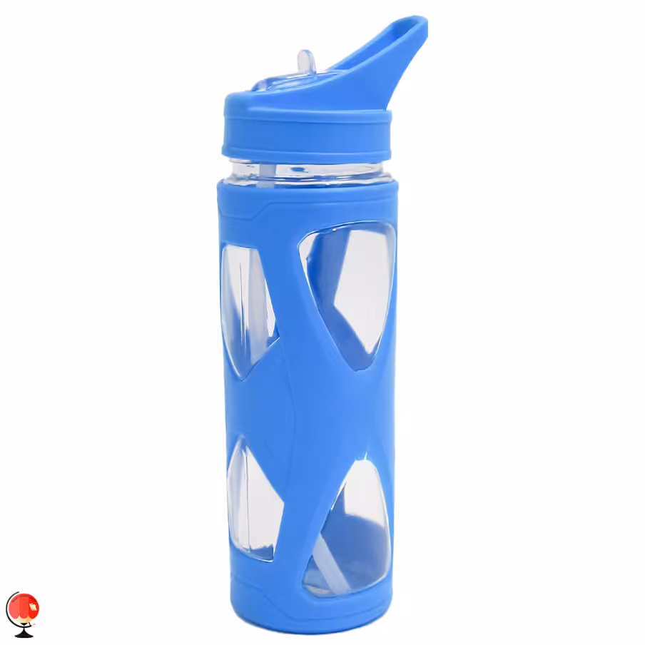 قمقمه مدرسه طرح 5 ضلعی آبی