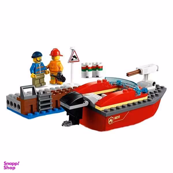 ساختنی لگو سری سیتی مدل Dock Side Fire کد 60213