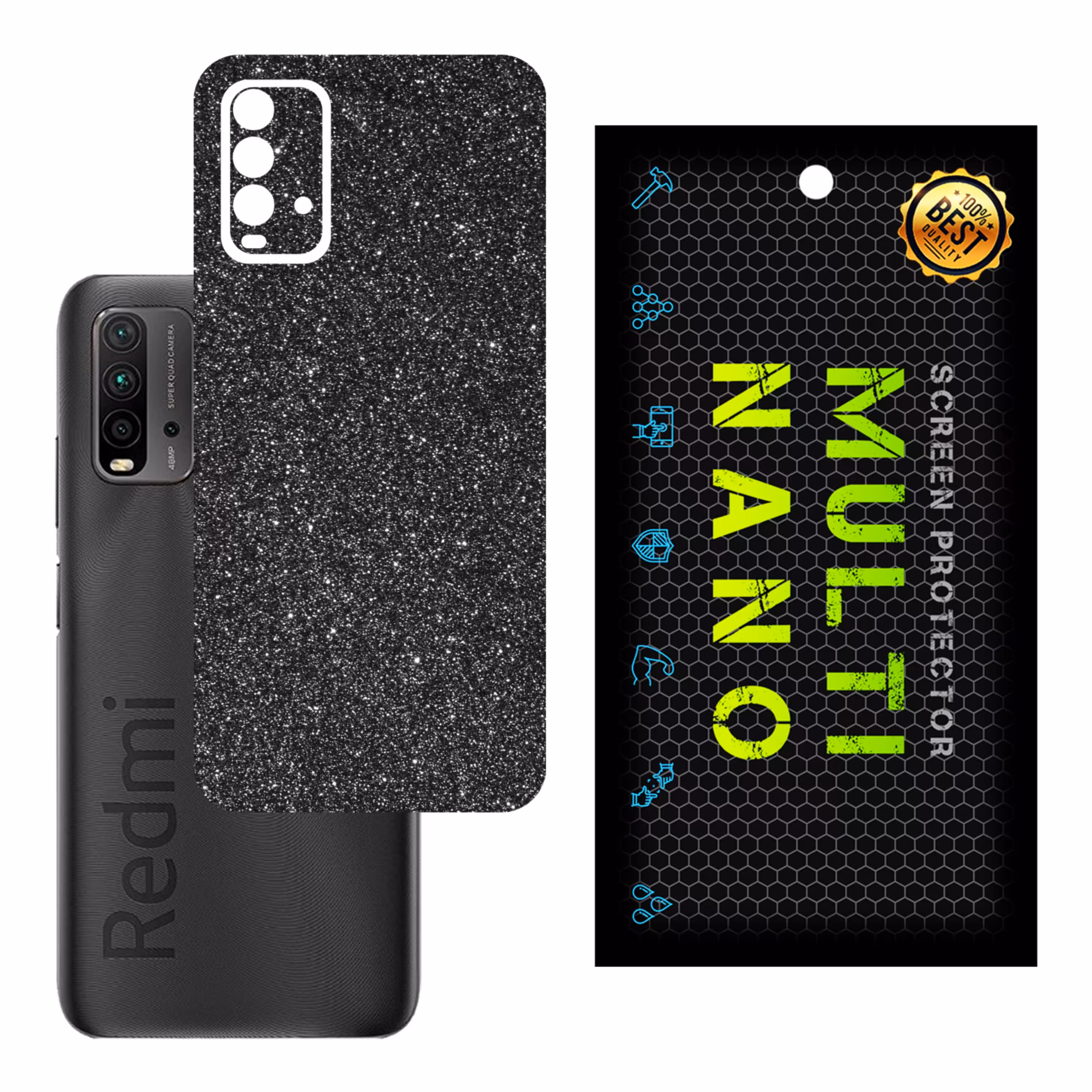 برچسب پوششی MultiNano مدل X-F1G-Gray برای پشت موبایل شیائومی Redmi 9T