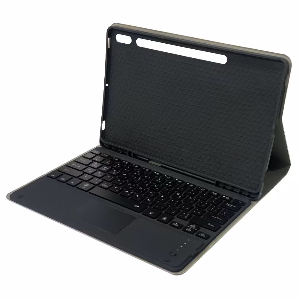 کیف کیبورد دار با موس پد Galaxy Tab S7 Plus T970/T975 / S7 FE T735/T730 / S8 plus X806 / S9 plus