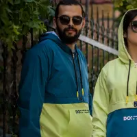هودی مردانه D111 برساد رنگ آبی نفتی-مغز پسته ای سایز XL