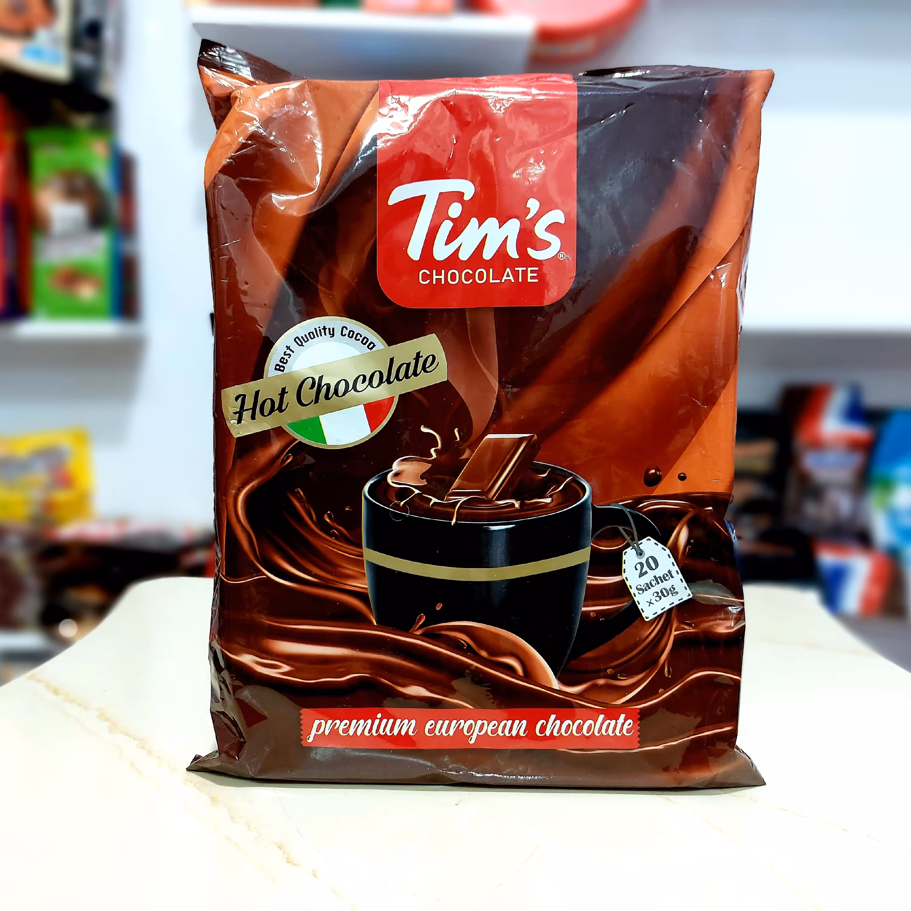 هات چاکلت تیمز ارسال رایگان 20 عددی هر ساشه 30 گرم هات چاکلت تیمز