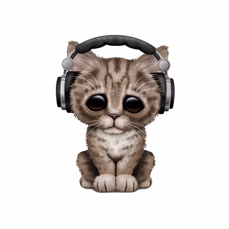 استیکر تزئینی موبایل طرح گربه مدل STM1078