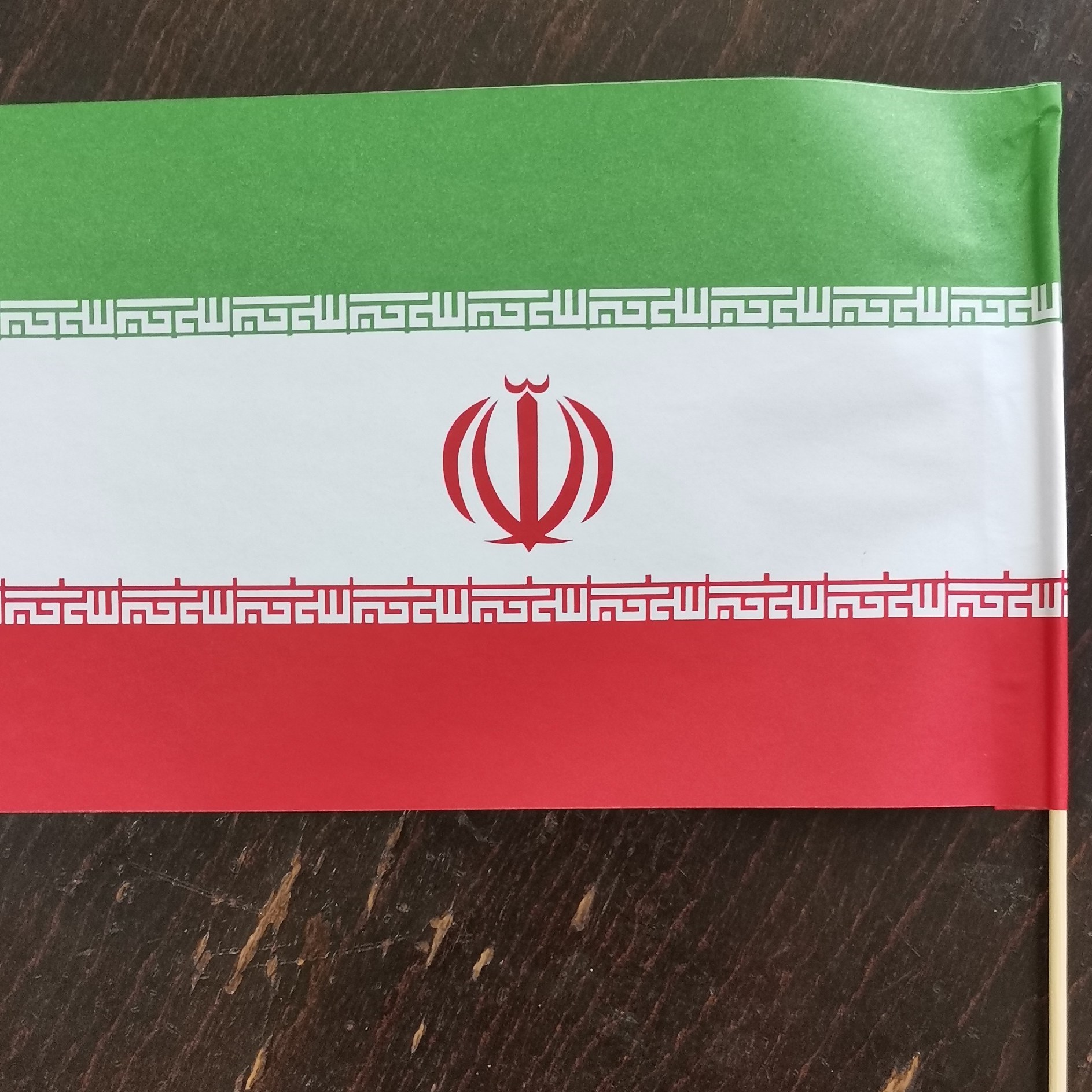 پرچم ایران کاغذ تحریر دسته چوبی بسته پنجاه عددی