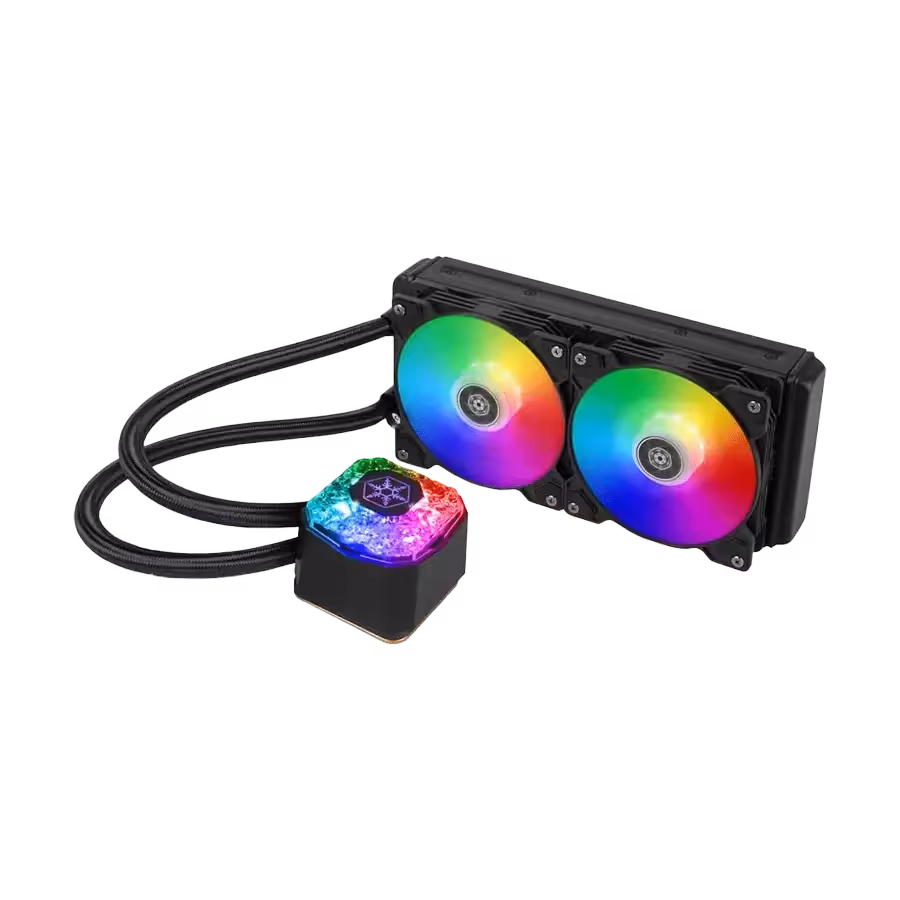 فن خنک کننده CPU سیلور استون مدل SilverStone IceGem 240 ARGB Black تکاف