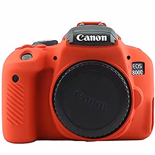 کاور سیلیکونی کانن Silicon cover of Canon camera 800D رنگ قرمز