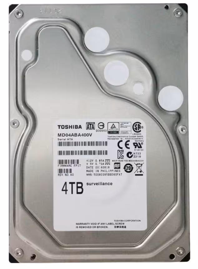 هارد اینترنال توشیبا مدل MD04ABA400V سورویلانس با ظرفیت 4 ترابایت